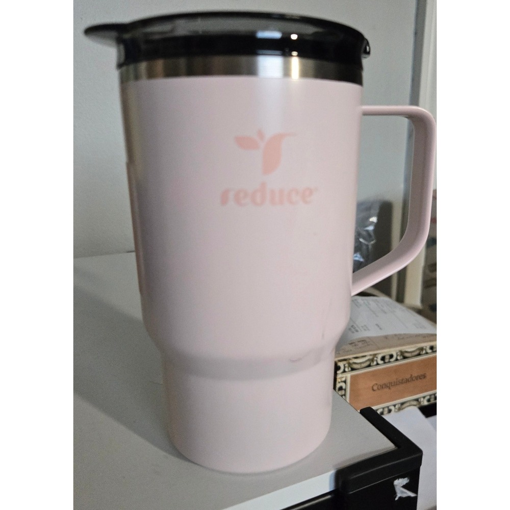 Reduce Hot1 18oz Insulated Stainless Steel Mug Pink Adjustable Sip Lid Handle